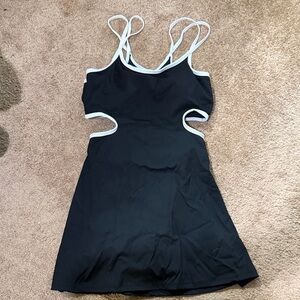Amazon Black and White Backless Dress